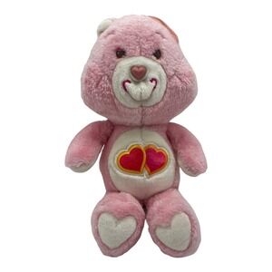 VTG 1983 Kenner Care Bears Love A Lot‎ Bear 13" Plush Stuffed Animal Toy